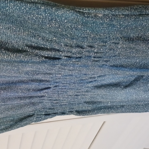 DESIGUAL Boho Dolman Sleeve Floral Mettalic Disco Mini Dress, Sz M - Picture 8 of 15